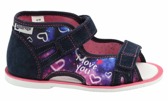 Dětské profylaktické pantofle na suchý zip Love