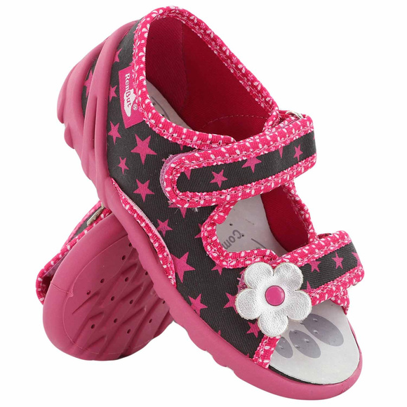 Dětské textilní pantofle Sandály na suchý zip