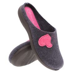 Dámské domácí pantofle Srdce plstěné