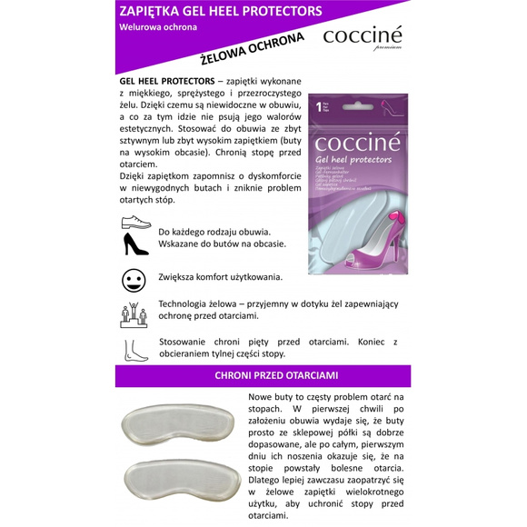 COCCINE Gelové podpatky velikost L/XL