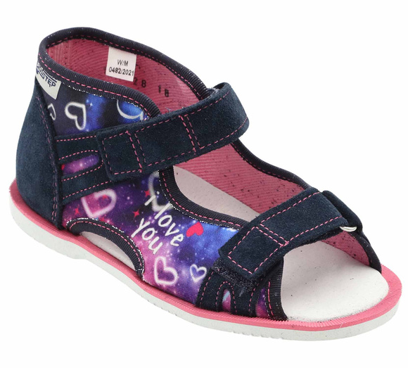 Dětské profylaktické pantofle na suchý zip Love