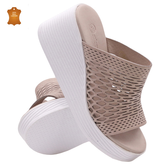 Dámské profylaktické vysoké otevřené žabky na platformách