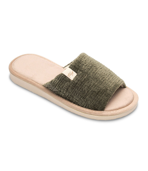 Dámské domácí pantofle s otevřenou špičkou