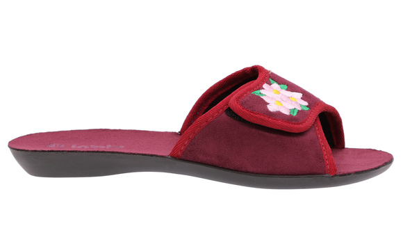 Dámské nízké vnitřní pantofle se zapínáním na suchý zip bez špičky