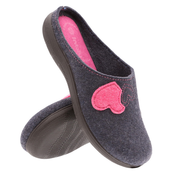 Dámské domácí pantofle Srdce plstěné