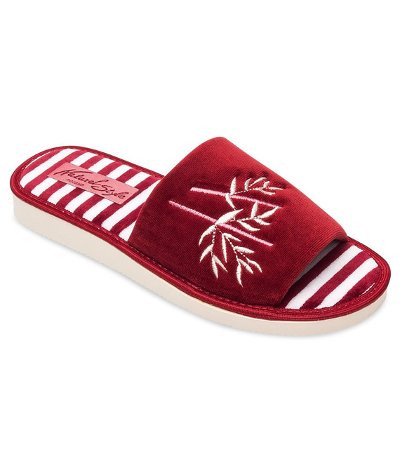 Dámské domácí pantofle s otevřenou špičkou