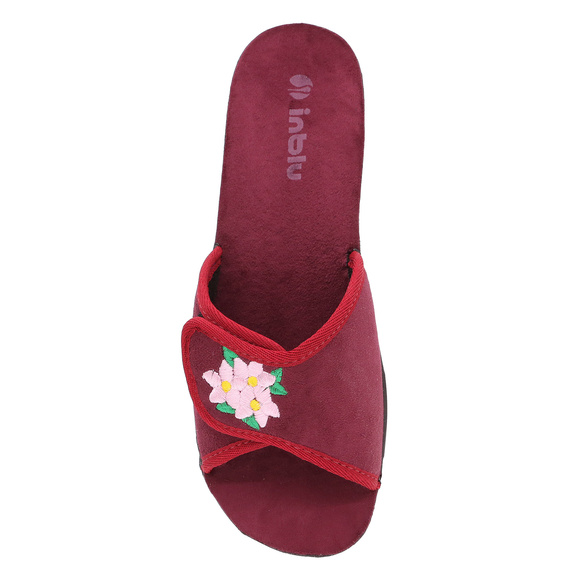 Dámské nízké vnitřní pantofle se zapínáním na suchý zip bez špičky