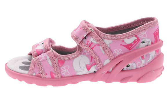 Dětské textilní pantofle Sandály na suchý zip