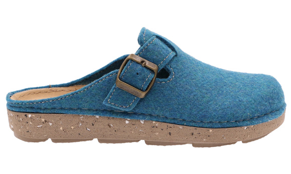 Dámské pohodlné domácí pantofle Plstěná obuv s přezkou