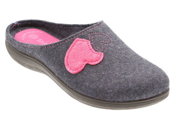 Dámské domácí pantofle Srdce plstěné