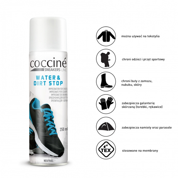 COCCINE WATER&DIRT STOP Impregnace ve spreji na tenisky 250 ml