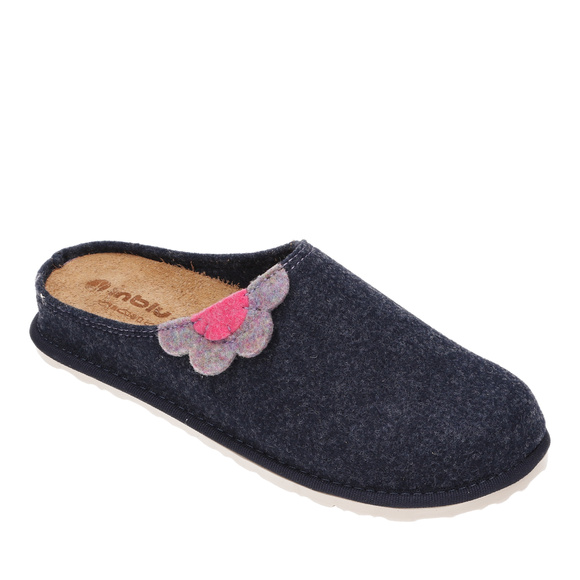 Dámské domácí pantofle plstěné / vyjímatelná stélka