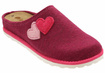 Dámské domácí pantofle Srdce plstěné