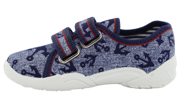 Dětské textilní pantofle na suchý zip