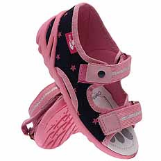 Dětské textilní pantofle Sandály na suchý zip