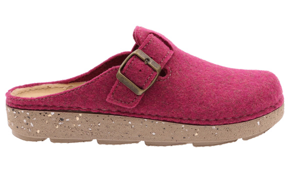 Dámské pohodlné domácí pantofle Plstěná obuv s přezkou