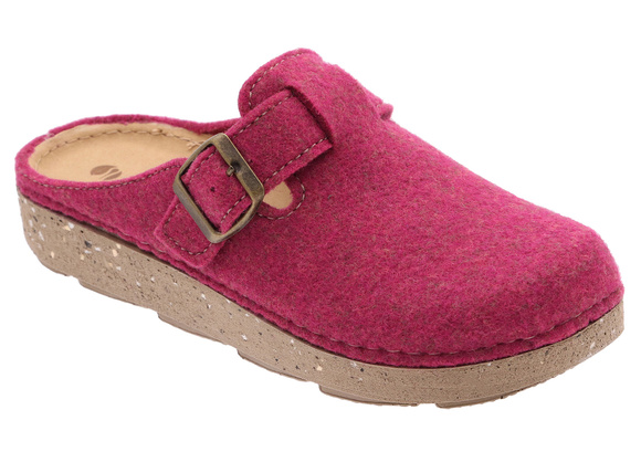 Dámské pohodlné domácí pantofle Plstěná obuv s přezkou