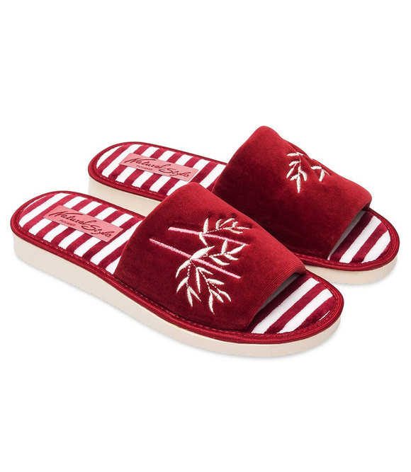 Dámské domácí pantofle s otevřenou špičkou