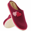 Dámské domácí pantofle Srdce plstěné
