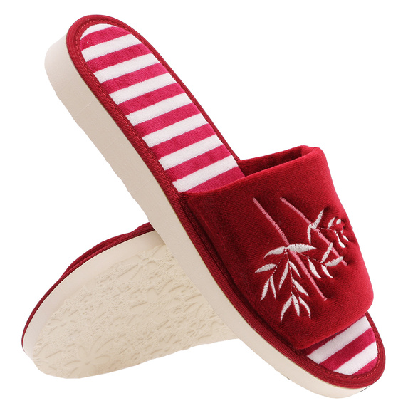 Dámské domácí pantofle s otevřenou špičkou