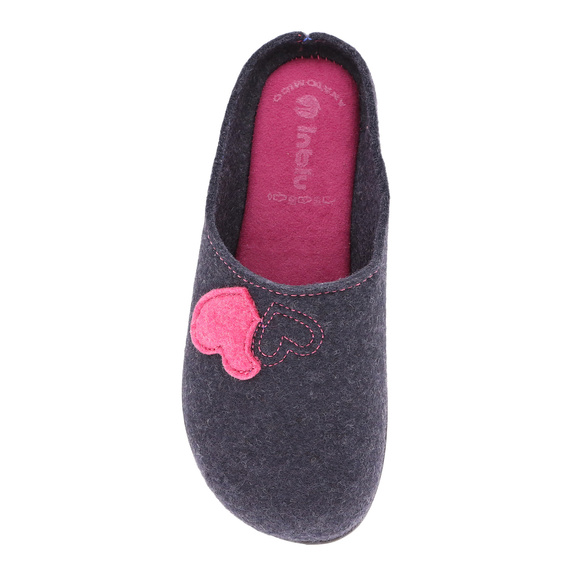 Dámské domácí pantofle Srdce plstěné