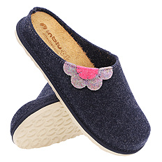 Dámské domácí pantofle plstěné / vyjímatelná stélka