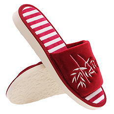 Dámské domácí pantofle s otevřenou špičkou